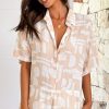 Clothing FASHION ALLIED | Zosia Playsuit - Beige Coco Print