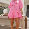 Clothing By Frankie | Aralyn Playsuit - Pink / Red Sun Vase